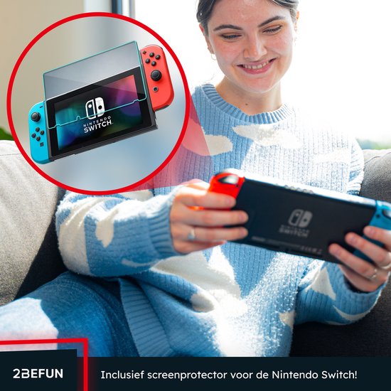 "2BEFUN® Nintendo Switch Case inclusief Screenprotector - Zwart - Geschikt voor Nintendo Switch - Hoes en Accessoires - Cadeau voor mannen en vrouwen"
Productnaam in het Engels: 2BEFUN Nintendo Switch Case