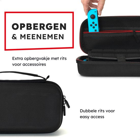 "2BEFUN® Nintendo Switch Case inclusief Screenprotector - Zwart - Geschikt voor Nintendo Switch - Hoes en Accessoires - Cadeau voor mannen en vrouwen"
Productnaam in het Engels: 2BEFUN Nintendo Switch Case