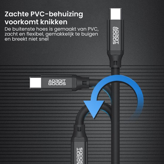 "AdroitGoods USB-C Verlengkabel - 10Gbps - Female naar Male Adapter - 1 Meter - Zwart"
"AdroitGoods USB-C Extension Cable - 10Gbps - Female to Male Adapter - 1 Meter - Black"
Productnaam in het Engels: AdroitGoods USB-C Extension Cable 10Gbps Female to Male Adapter 1 Meter Black