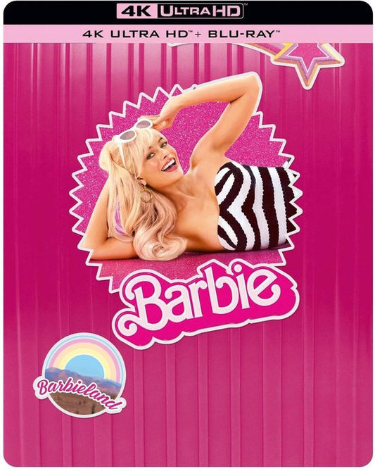 "Barbie The Movie - 4K Ultra HD Blu-ray (Steelbook)"
Productnaam in het Engels: "Barbie The Movie 4K Ultra HD Blu-ray Steelbook"