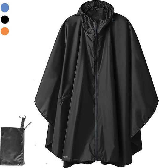"Waterdichte BOTC Poncho voor Fietsen - Unisex - Zwart" 
"BOTC Poncho - Rain Poncho - Bike Poncho - Unisex - Men & Women - Waterproof - Black"