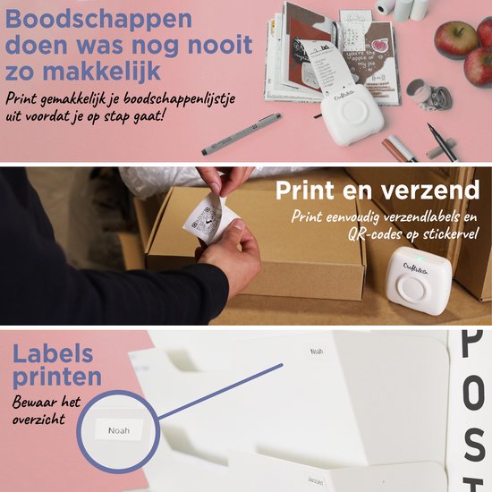 Crafts&Co Mini Pocket Printer - Sticker Printer - Mobile Photo Printer - Christmas Gift - Includes 3x Rolls
Crafts&Co Mini Pocket Printer