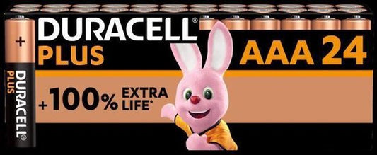"24 Duracell Plus AAA Alkaline Batteries"
