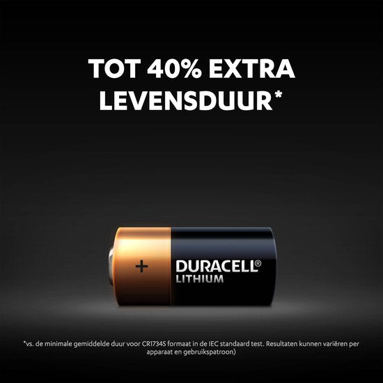 Duracell Ultra Photo CR123A Batteries - Pack of 2
Duracell Ultra Photo CR123A