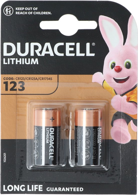 Duracell Ultra Photo CR123A Batteries - Pack of 2
Duracell Ultra Photo CR123A
