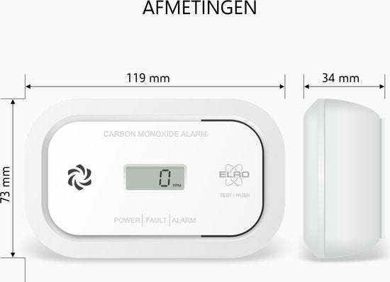 "ELRO FC5003 Koolmonoxidemelder met 10-jarige sensor en display - CO-melder voldoet aan Europese Norm EN50291" kan worden herschreven als: "ELRO FC5003 Koolmonoxidemelder met 10-jarige sensor en display - Voldoet aan Europese Norm EN50291".
De Engelse productnaam zonder leestekens eromheen is: "ELRO FC5003 Carbon Monoxide Detector with 10-year Sensor and Display - Complies with European Standard EN50291".