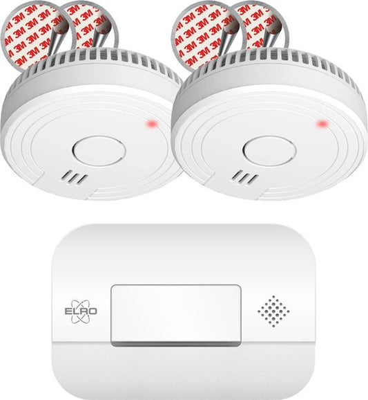 ELRO FF1840 Fire Prevention Set - 2x Smoke Detector 5 Year Battery with Magnetic Mounting & Carbon Monoxide Detector with 10 Year Sensor
ELRO FF1840 Fire Prevention Set 2x Smoke Detector 5 Year Battery with Magnetic Mounting & Carbon Monoxide Detector with 10 Year Sensor