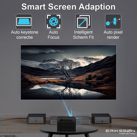 Eriksson Beamer Prime - Stream from Your Phone - 6600 Ansi-Lumens - Mini Projector - Beamers
Eriksson Beamer Prime