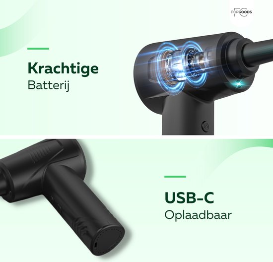 "Rechargeable and Wireless Forgoods Airduster Pro - Blow and Suck - Computer Cleaning - Air Duster - Compressed Air - Dust Cleaner - 55,000 RPM - Black - Includes Plug"
English product name: Forgoods Airduster Pro