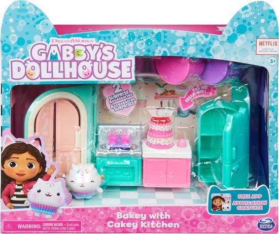 Gabby's Poppenhuis - Cakey's Keuken-speelset
Gabby's Dollhouse - Cakey's Kitchen Playset