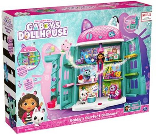 Natuurlijk! Hier is een herschreven versie van de titel in het Engels:
**Gabby's Magical Dollhouse - Over 60cm Tall - Includes Gabby & Pandy Figures, 8 Furniture Pieces & 3 Accessories - Perfect for Kids 3+**
Deze titel benadrukt de belangrijkste kenmerken en voordelen van het product op een duidelijke en aantrekkelijke manier.