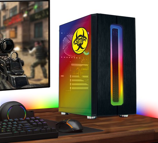 Ultimate Gaming PC Set for Minecraft | Ryzen 3 - Vega 8 - 16GB RAM - 500GB SSD | Includes 24" Monitor, Mouse & Keyboard, Controller, Headset & Mousepad