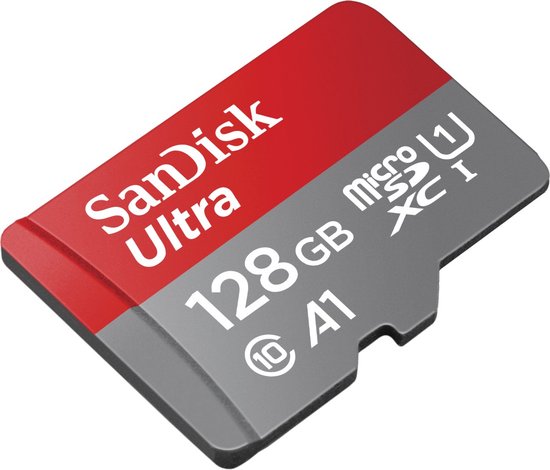 Sandisk MicroSDXC Ultra 128GB Geheugenkaart (140mb/s C10 - SDA UHS-I)
SanDisk MicroSDXC Ultra 128GB Memory Card