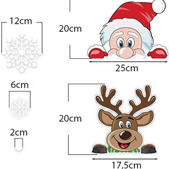 Christmas Window Stickers - Christmas Window Decorations - Christmas Stickers - Window Stickers for Kids - Indoor Christmas Decorations - Santa Claus - Reindeer - 50 pieces
Christmas Window Stickers
