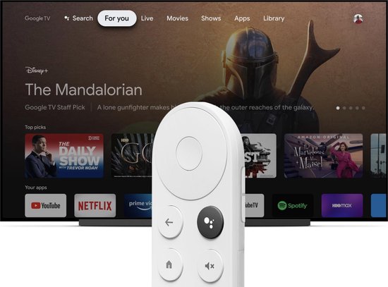 Ultimate 4K HDR Streaming with Google Chromecast & Google TV - White