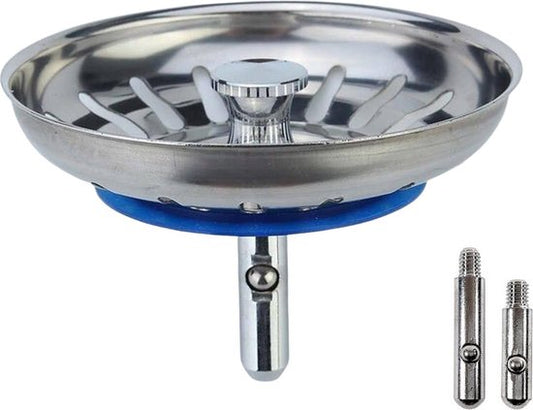 "80mm Kitchen Sink Drain Stopper - Drain Plug - Basket Plug - Universal - Sink Strainer - Plunger - Strainer - Sink Plug - 1 Piece - Stainless Steel"
Kitchen Sink Drain Stopper