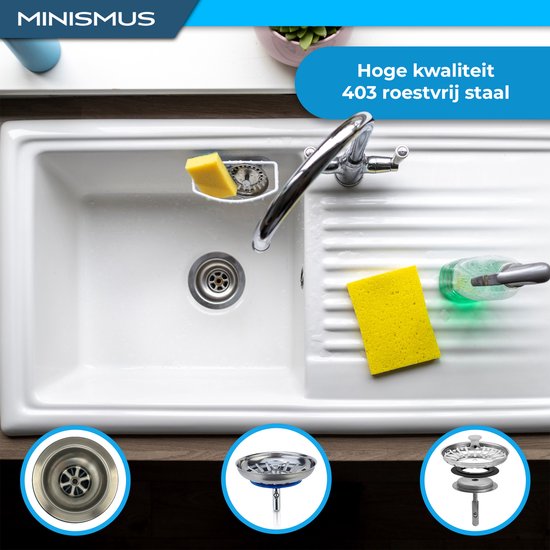 "80mm Kitchen Sink Drain Stopper - Drain Plug - Basket Plug - Universal - Sink Strainer - Plunger - Strainer - Sink Plug - 1 Piece - Stainless Steel"
Kitchen Sink Drain Stopper