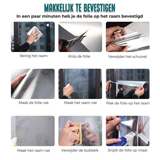 "Homewell Window Film HR++ 120x300cm - 99% UV Protection - Static Cling - Insulating - Transparent"
Product Name in English: Homewell Window Film HR++