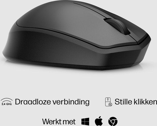 HP 280M - Stille Draadloze Muis voor Rechtshandigen - Zwart
HP 280M Wireless Mouse