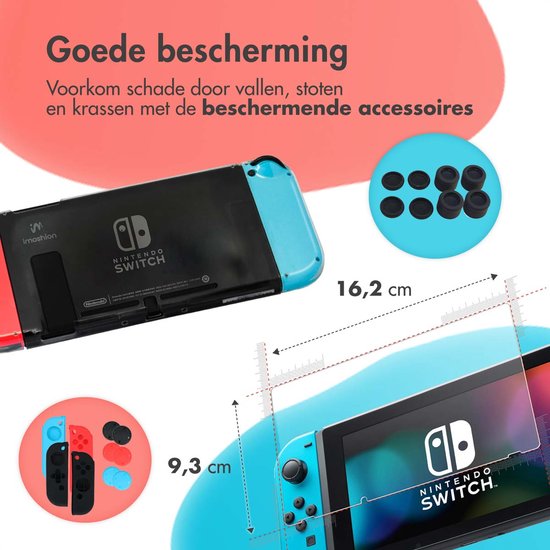 34-Piece iMoshion Set for Nintendo Switch (OLED) - Nintendo Switch Game Accessories and Protection - Golf Sticks, Tennis Rackets, Steering Wheel, Joy Con, Controller, Case, Charging Station - Christmas Gift
iMoshion 34 Piece Set for Nintendo Switch (OLED) - Nintendo Switch Game Accessories and Protection - Golf Sticks, Tennis Rackets, Steering Wheel, Joy Con, Controller, Case, Charging Station - Christmas Gift