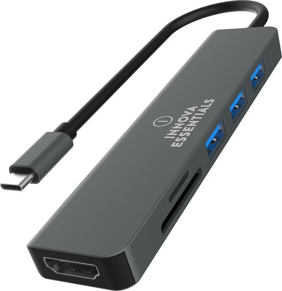 6-in-1 Innova USB C Hub - USB Splitter - USB Hub - USB C Dock - USB 3.0 - 4K UHD HDMI - SD Card - Micro SD Card - MacBook - Windows - Universal
Innova USB C Hub 6-in-1 USB Splitter USB Hub USB C Dock USB 3.0 4K UHD HDMI SD Card Micro SD Card MacBook Windows Universal