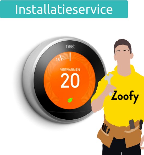 "Snelle installatie van de Google Nest Thermostat - Door Zoofy in samenwerking met bol.com - Afspraak binnen 1 werkdag"
English product name: Google Nest Thermostat