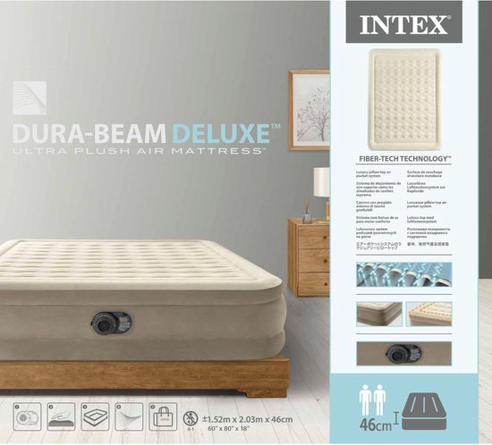 Intex Ultra Plush Luchtbed - 2-persoons 152x203x46cm
"Comfortabel Intex Ultra Plush Luchtbed voor 2 personen - Afmetingen: 152x203x46cm"
English product name: Intex Ultra Plush Airbed - 2-person 152x203x46cm