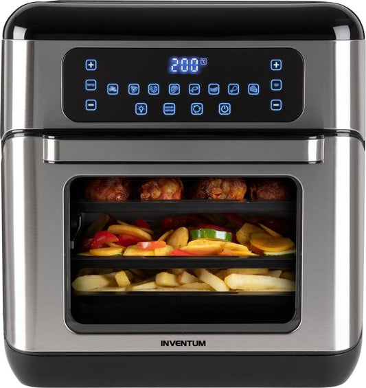 "Inventum GF1200HLD - Airfryer Oven - Hot Air Fryer - 12 Liters - 8 Programs - 5 Accessories - 80 to 200°C - 1500 Watts - Black/ Stainless Steel"
Inventum GF1200HLD Airfryer Oven
