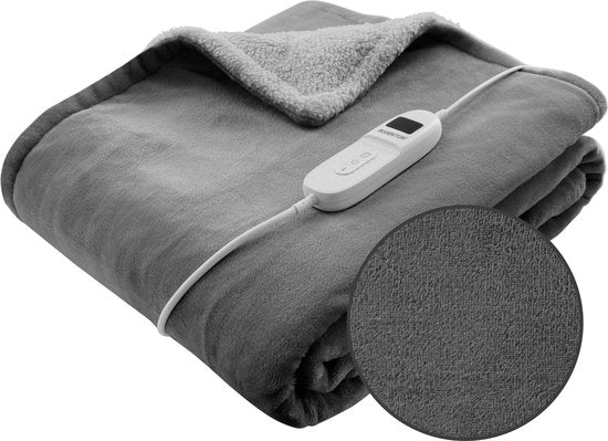 Elektrische Omslagdeken Inventum HB180G - Warmtedeken - 1 Persoons - 180x130 cm - Fleece - Grijs
Electric Wrap Blanket Inventum HB180G
(Note: The translation of the product name is "Electric Wrap Blanket Inventum HB180G")