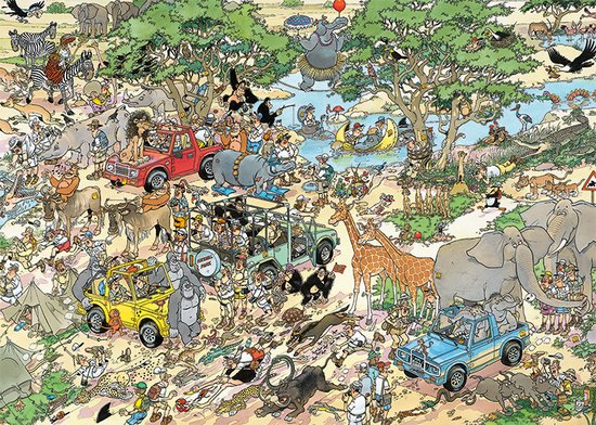 Jan van Haasteren Safari & Storm 2-in-1 Puzzle Set - 2 x 1000 Pieces