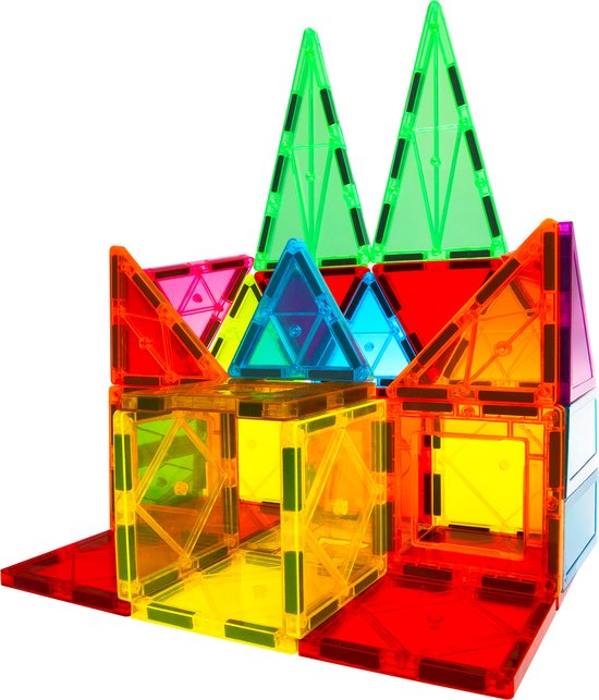 Joya Creative Magnetic Tiles - 32-Piece Construction Toy - Magnetic Toy - Magnetic Building Blocks - Sustainable Toy
Joya Creative Magnetic Tiles