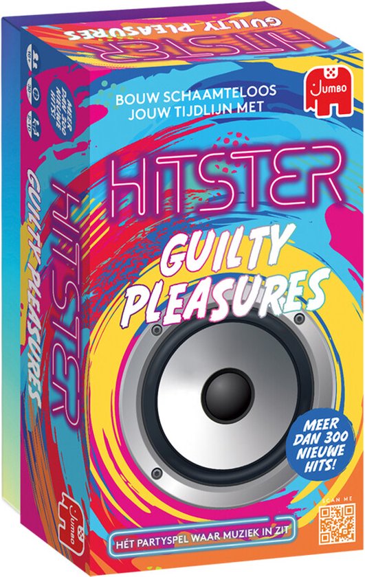 "Jumbo Hitster Guilty Pleasures Party Game - Action Game Dutch Version"
Product Name in English: Jumbo Hitster Guilty Pleasures Party Game