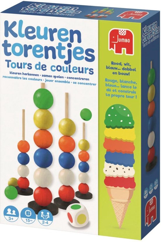 Jumbo Kleurentorentjes - Kinderspel - Leer Kleuren
Jumbo Color Towers - Children's Game - Learn Colors