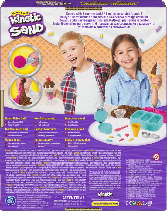 Kinetic Sand - IJstraktaties speelset met drie kleuren geurend zand - 510 gram - Sensorisch speelgoed
"Kinetic Sand - IJstraktaties speelset met geurend zand - 510g - Sensorisch speelgoed"
Translation: "Kinetic Sand - Ice Treats Playset with Scented Sand - 510g - Sensory Toy"