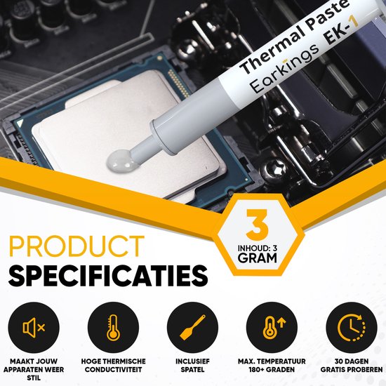 "3 Grams of EarKings Thermal Paste for CPU Cooler - CPU Cooling Solution"