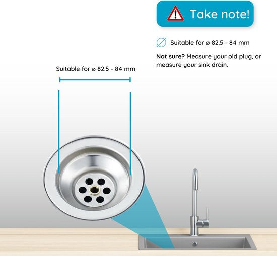 "84mm Kitchen Sink Strainer - Drain Plug - Universal - Sink Sieve - Unblocker - Stainless Steel - 1 Piece"
"Kitchen Sink Strainer"