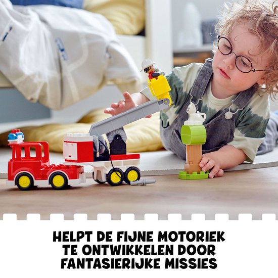 LEGO DUPLO Fire Truck Adventure - Educational Toddler Toy with Animal Figure - 10969