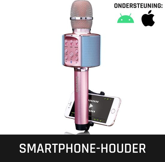 Bluetooth Karaoke Microphone with Speaker and Lighting - Pink.
Lenco BMC-090PK.