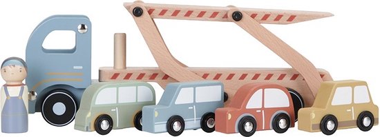 "Little Dutch Wooden Truck Transporter Wagon FSC" 
"Wooden Truck Transporter Wagon"