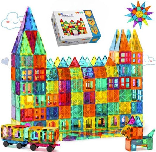 Magnetic Tiles - 100 Pieces - Construction Toy - Montessori Toy
Magnetic Tiles