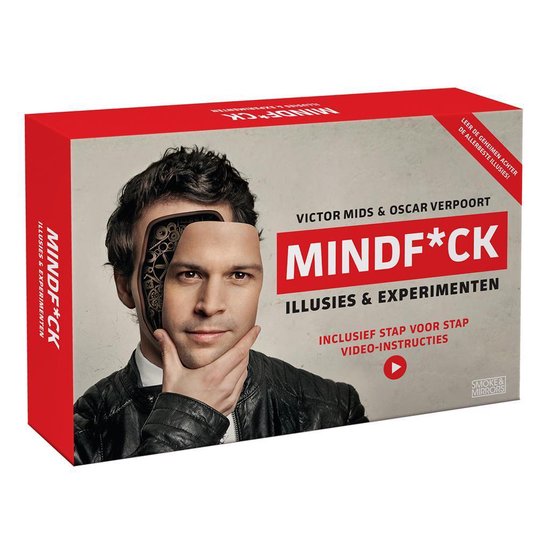 "Mindf*ck Illusions and Experiments - Smoke & Mirrors - Mindfuck by Victor Mids"
Productnaam in het Engels: "Smoke & Mirrors - Mindfuck"
