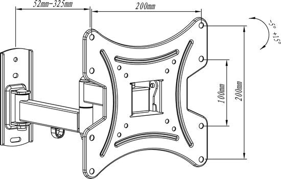 TV Wall Mount Bracket for 23-42 inch Screens - Full Motion - Up to 25kg - Black
MyWall TV Wall Mount Bracket
Note: The English product name without punctuation is "MyWall TV Wall Mount Bracket"