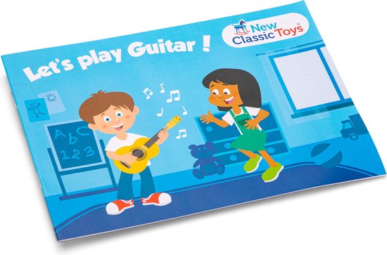 "Wooden Toy Guitar with Carrying Strap - Includes Music Booklet - New Classic Toys Musical Instrument"
Product Name in English: "Wooden Toy Guitar"