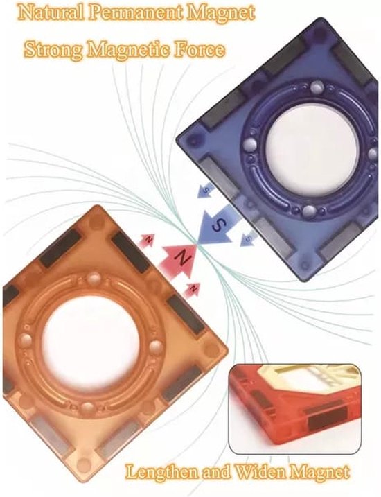 New Light Magnetic Blocks - 75 Pieces - 3D Magnetic Toy - Magnetic Building Set with Lighting - Light Magnetic Blocks
Light Magnetic Blocks