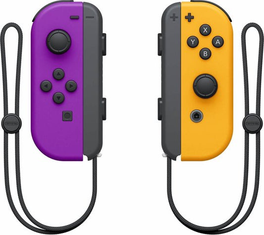 Neon Purple & Orange Nintendo Switch Joy-Con Pair - Vibrant Gaming Experience