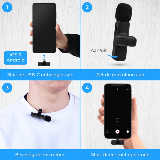 Nuvance Wireless Lavalier Microphone - USB C & iPhone - Plug & Play
Wireless Lavalier Microphone