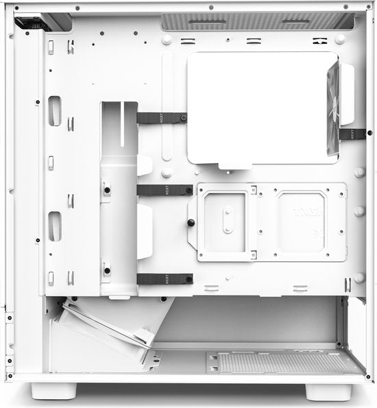 NZXT H5 FLOW White Midtower Case - Mini-ITX, Micro-ATX, ATX - No Power Supply - SGCC Steel, Tempered Glass - White
NZXT H5 FLOW White
