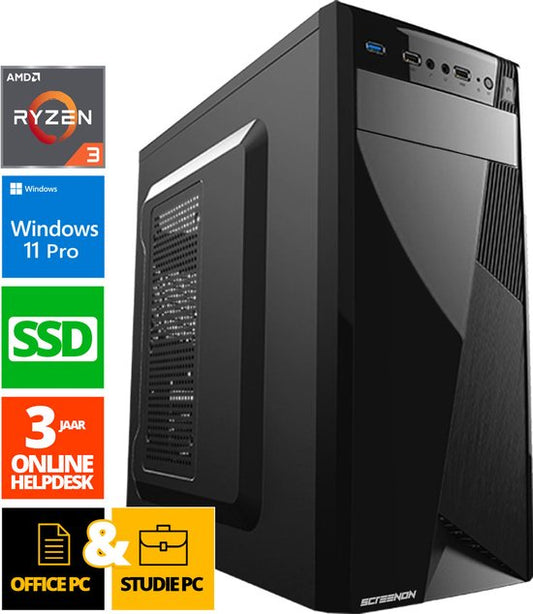 "Allround Computer with Office PC, Ryzen 3, 16GB RAM, 256GB SSD, Radeon RX Vega 8, WX28275, Windows 11, ScreenON, WiFi & Bluetooth"
Product name in English: Allround Computer