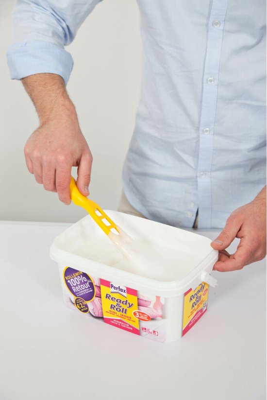 Perfax Ready&Roll Wallpaper Adhesive | Non-woven Wallpaper Paste | 2.25 Kg Transparent Wallpaper Glue | Universal Wallpaper Adhesive. 
Perfax Ready&Roll Wallpaper Adhesive
