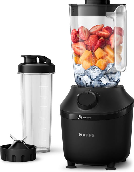 "Philips 3000 series HR2041/41 - Blender - Zwart" kan worden herschreven als "Philips 3000-serie HR2041/41 Blender - Zwart". 
De Engelse productnaam is "Philips 3000 Series HR2041/41 Blender Black".
